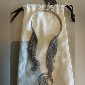 Peserico fringed crystal embellished headband